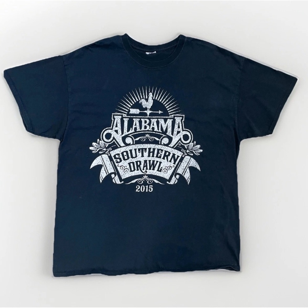 EUC Alabama Southern Drawl Concert T-Shirt 2015 Tour Black, sz XL